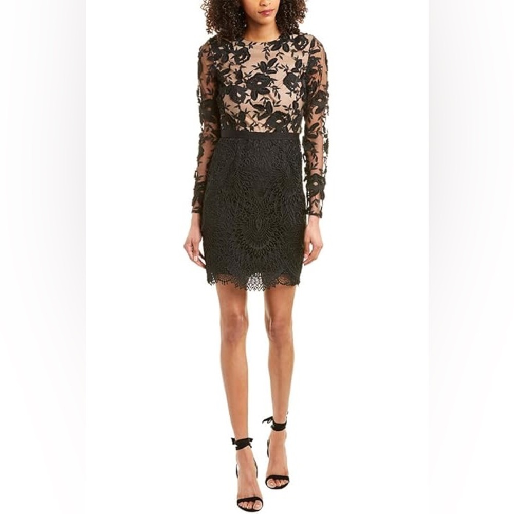 ML Monique Lhuillier Calypso Lace Dresss